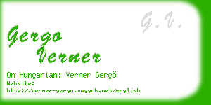 gergo verner business card