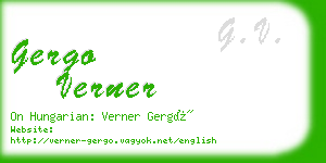 gergo verner business card